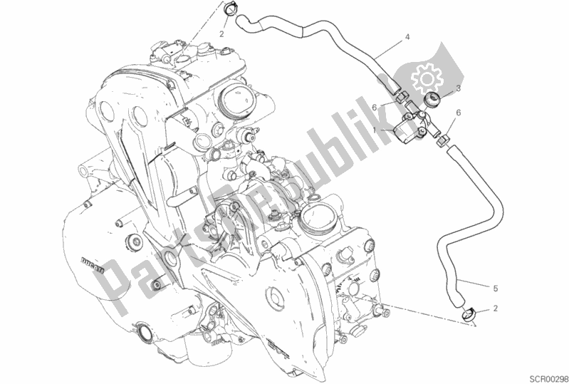 All parts for the Secondary Air System of the Ducati Diavel 1260 S 2020
